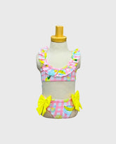 Vestido de Baño Cuadros Rosa Deolinda